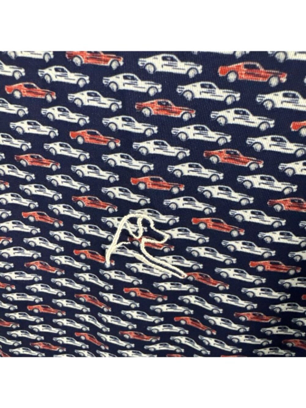 Rhoback Men’s XL Mustang Car Print Performance Polo Shirt Red White Blue USA - Picture 2 of 8